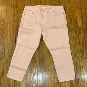 Michael Kors Pink Izzy Cropped Skinny Jeans